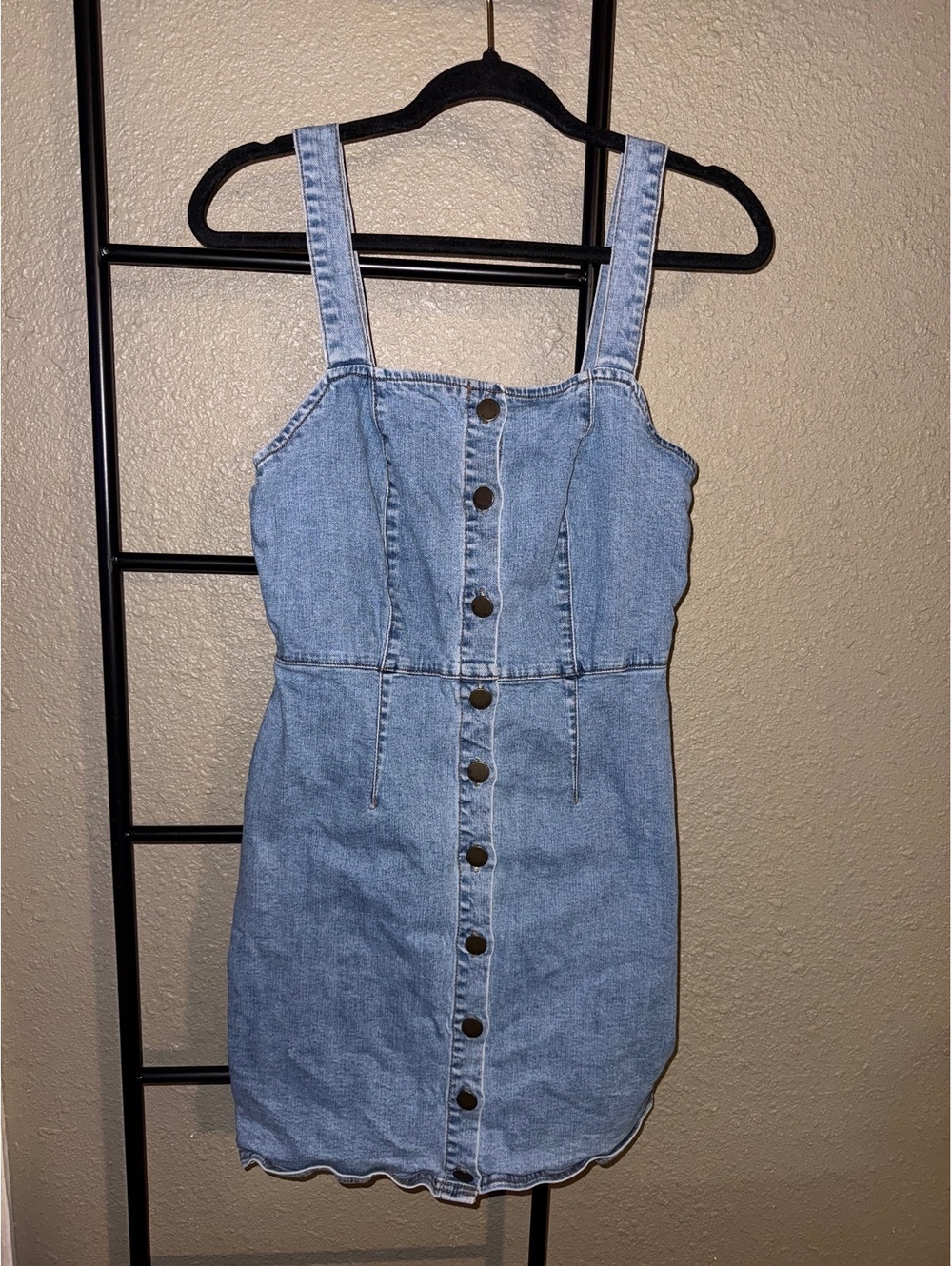 Billabong Women's Medium Denim Button-Front Dress